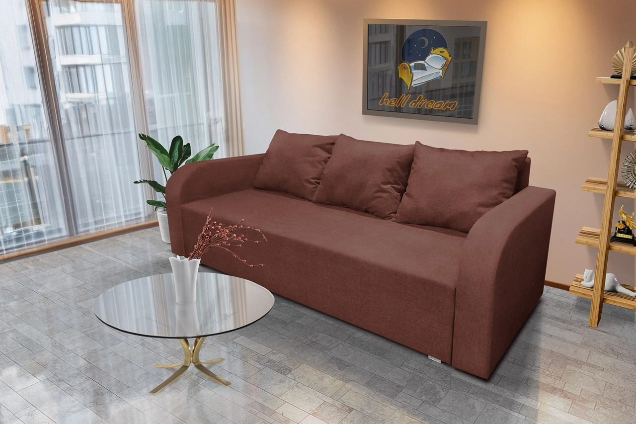 Joki ágyazható ágyneműtartós kanapé toszkán vörös szövettel