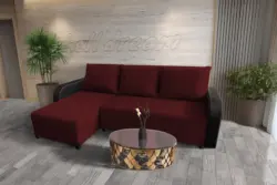 Linda sarokkanapé remek ódon borvörös szövettel