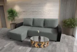 Linda sarokkanapé remek óezüst szövettel