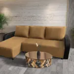 Linda sarokkanapé remek okker szövettel