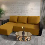 Linda sarokkanapé remek őszarany szövettel