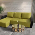 Linda sarokkanapé remek őszi levélzöld szövettel