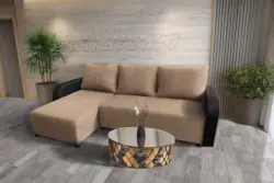 Linda sarokkanapé remek világos fahéj szövettel