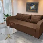 Luna ágyneműtartós ágyazható kanapé havannabarna szövettel