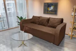 Luna ágyneműtartós ágyazható kanapé havannabarna szövettel