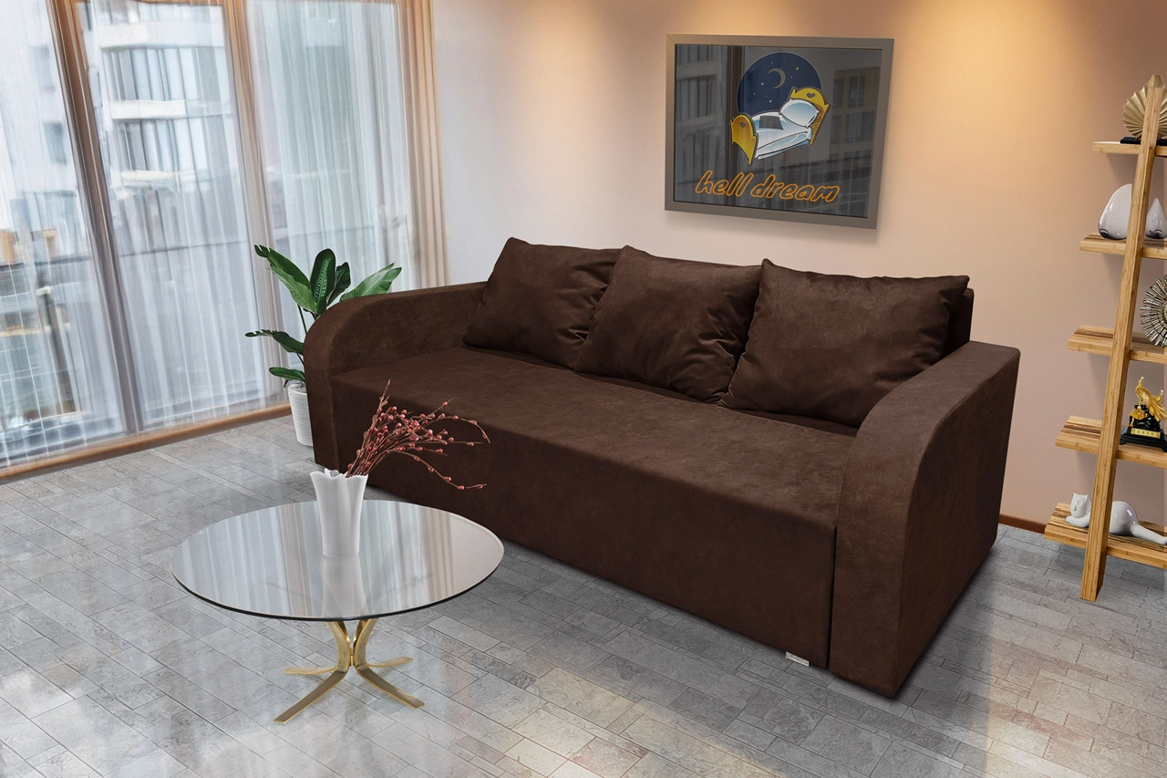 Luna ágyneműtartós ágyazható kanapé kóla szövettel