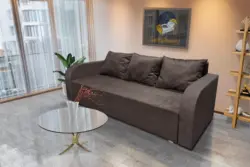 Luna ágyneműtartós ágyazható kanapé mély mályvabarna szövettel