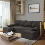 Picúr U alakú sarokkanapé kvarcszürke szövet