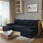 Picúr U alakú sarokkanapé ónix szövet