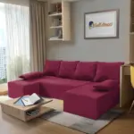 Picúr U alakú sarokkanapé szeder szövet