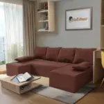 Picúr U alakú sarokkanapé toszkán vörös szövet