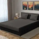 Szandra franciaágy fekete és kvarcszürke szövet