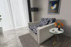 Tosca ágyneműtartós fotelágy ezüst serlegszürke szövet