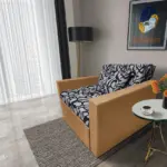 Tosca ágyneműtartós fotelágy okker szövet