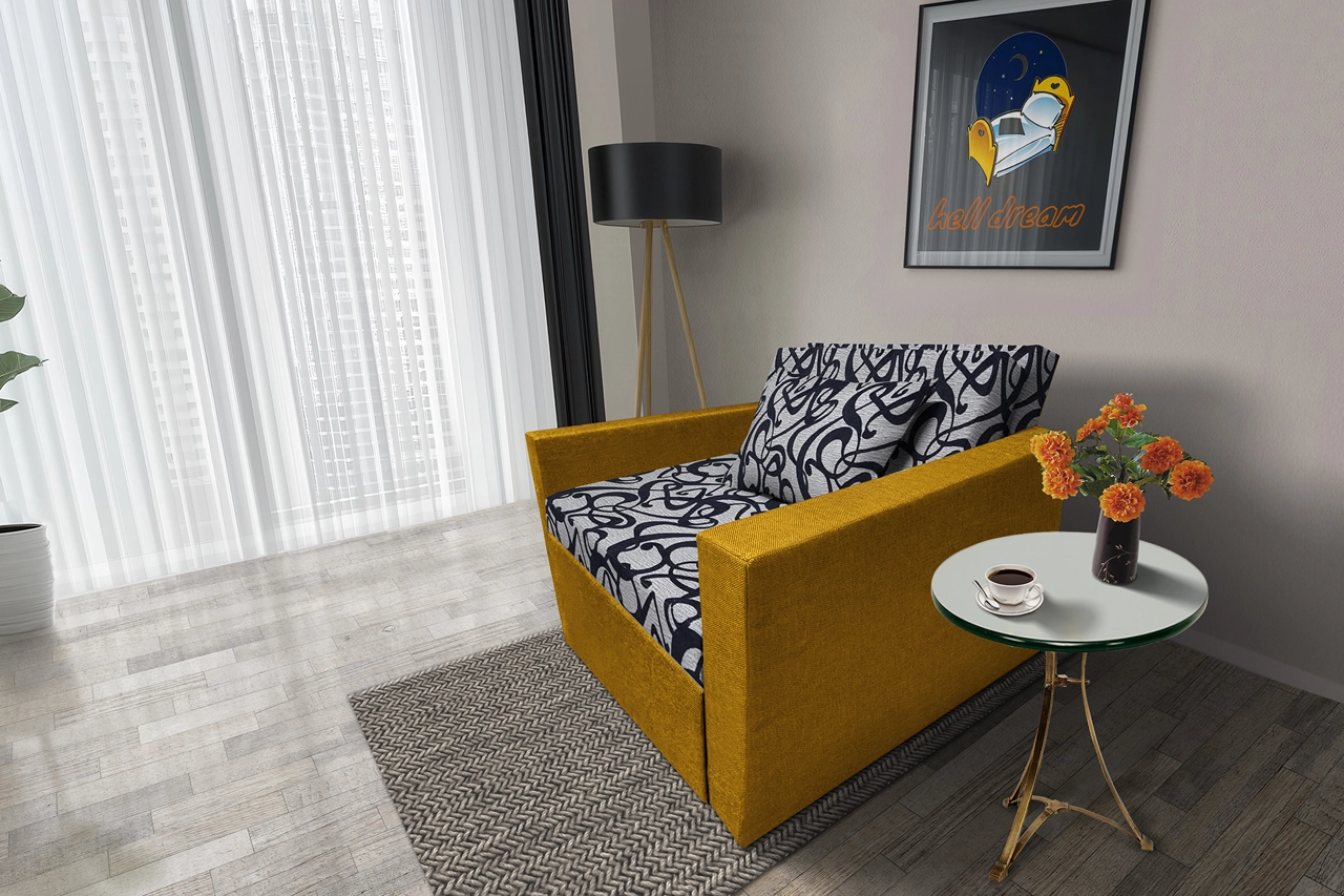 Tosca ágyneműtartós fotelágy őszarany szövet