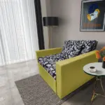 Tosca ágyneműtartós fotelágy őszi levélzöld szövet