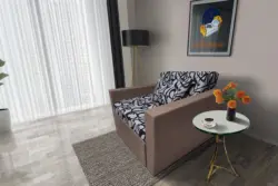 Tosca ágyneműtartós fotelágy pasztell taupe szövet