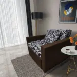 Tosca ágyneműtartós fotelágy sötét mahagóni szövet