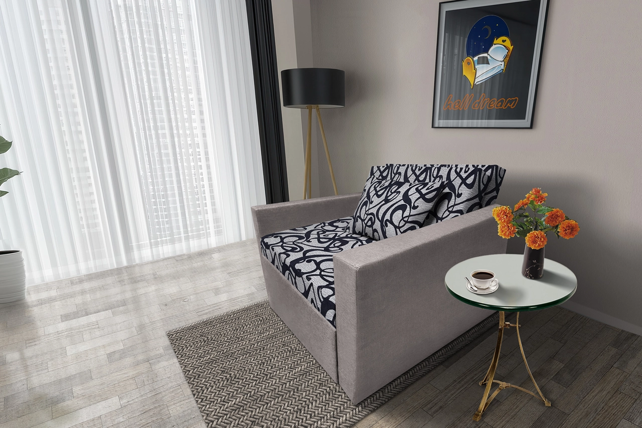 Tosca ágyneműtartós fotelágy szamárszürke szöve