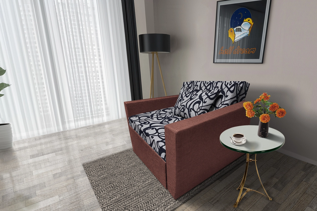 Tosca ágyneműtartós fotelágy toszkán vörös szövet