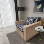 Tosca ágyneműtartós fotelágy világos fahéj szövet