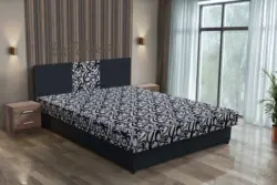 Tosca franciaágy ónix és tosca mintás szövet