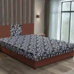 Tosca franciaágy toszkán vörös és tosca mintás szövet