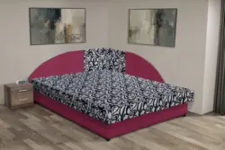 Tosca saroktámlás franciaágy szeder és tosca mintás szövet