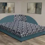 Tosca saroktámlás franciaágy szürkés kadét és tosca mintás szövet