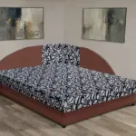 Tosca saroktámlás franciaágy toszkán vörös és tosca mintás szövet