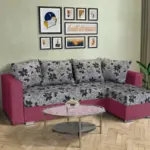 Virág ágyazható sarokülő szeder és Aroba virágos szövet