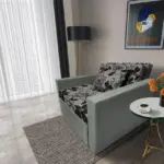 Virág ágyneműtartós fotelágy óezüst szövet