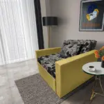 Virág ágyneműtartós fotelágy száraz olíva szövet