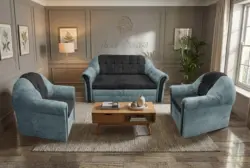 Alíz 3-1-1 ülőgarnitúra csukaszürke és bivalyfekete