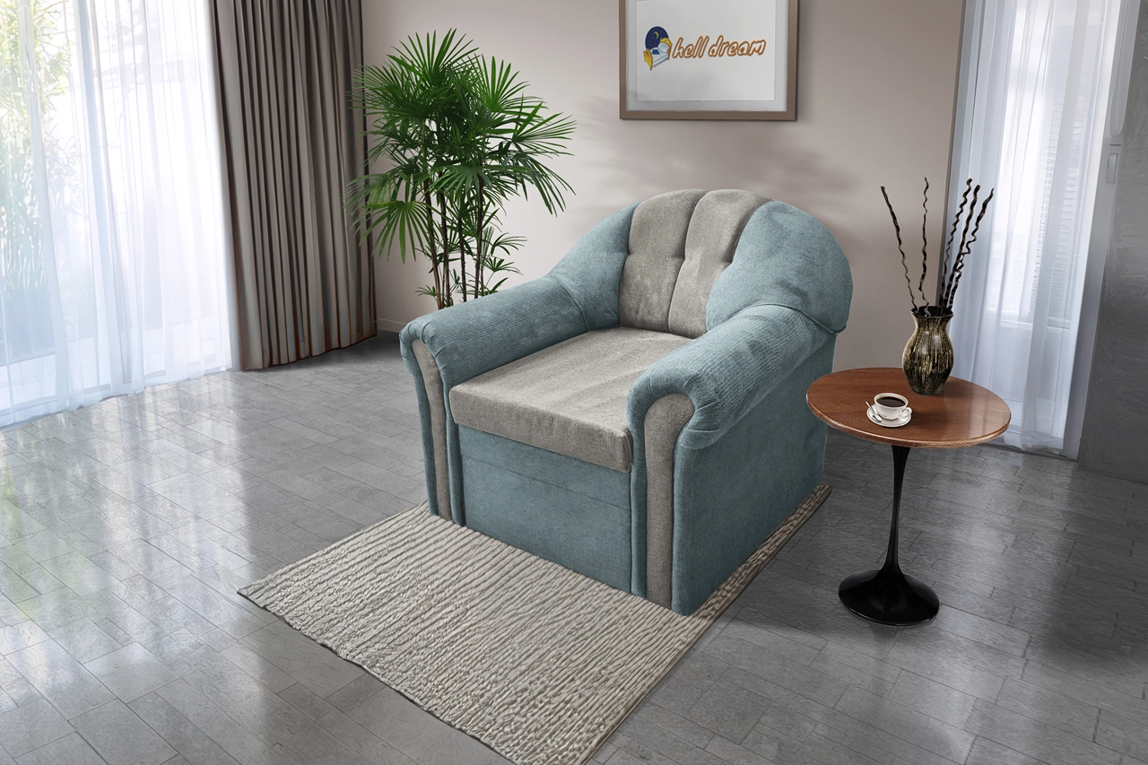 Alíz 1-es fotel csukaszürke és ónszürke Alíz 1-es fotel csukaszürke és ónszürke