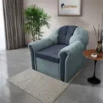 Alíz 1-es fotel csukaszürke és sötét palakék