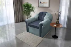 Alíz 1-es fotel csukaszürke és sötét palakék