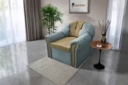 Alíz 1-es fotel csukaszürke és sötét sivatagsárga