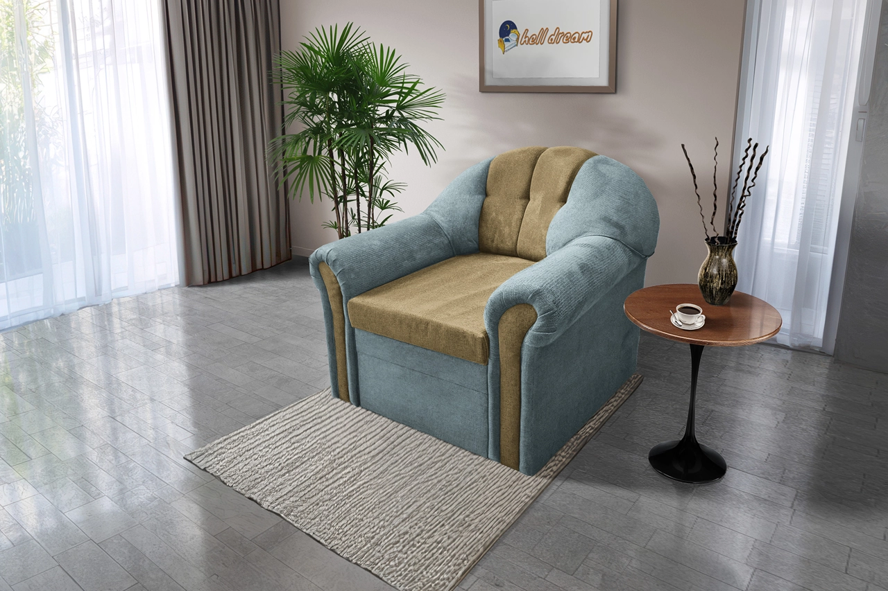 Alíz 1-es fotel csukaszürke és sötét sivatagsárga Alíz 1-es fotel csukaszürke és sötét sivatagsárga