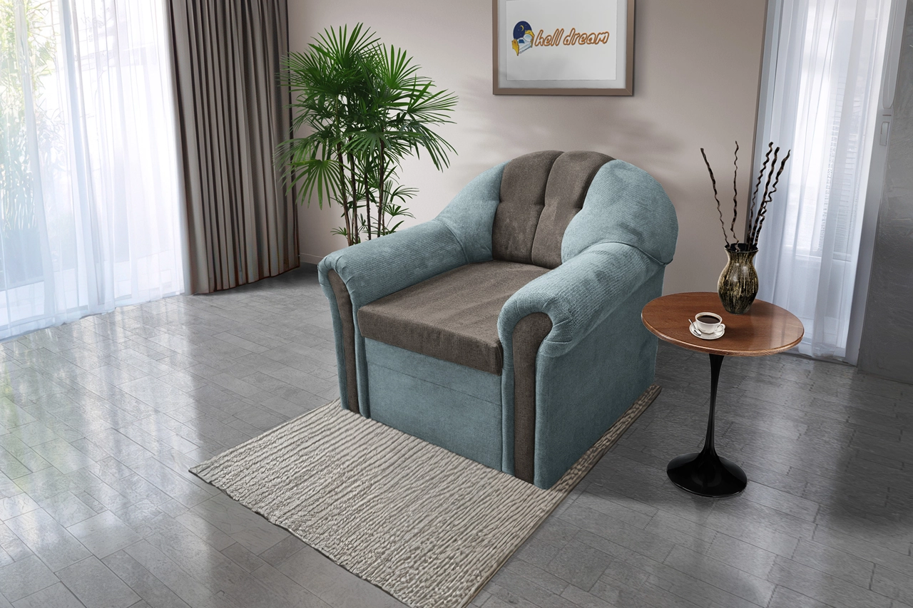 Alíz 1-es fotel csukaszürke és vakondszürk Alíz 1-es fotel csukaszürke és vakondszürk