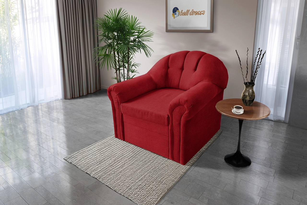Alíz 1-es fotel japán karminvörös