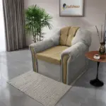 Alíz 1-es fotel ónszürke és sötét sivatagsárga