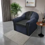 Alíz 1-es fotel sötét palakék és bivalyfekete