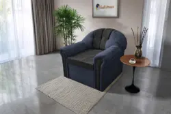 Alíz 1-es fotel sötét palakék és bivalyfekete