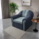 Alíz 1-es fotel sötét palakék és csukaszürke