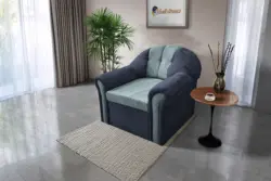 Alíz 1-es fotel sötét palakék és csukaszürke