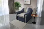 Alíz 1-es fotel sötét palakék és ónszürke