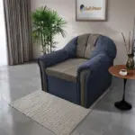 Alíz 1-es fotel sötét palakék és vakondszürke