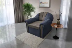 Alíz 1-es fotel sötét palakék és vakondszürke