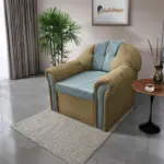 Alíz 1-es fotel sötét sivatagsárga és csukaszürke